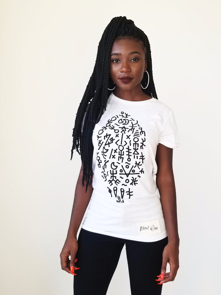 Surf Graffiti Limited Edition Unisex White Shirt -  Paper and Fabric