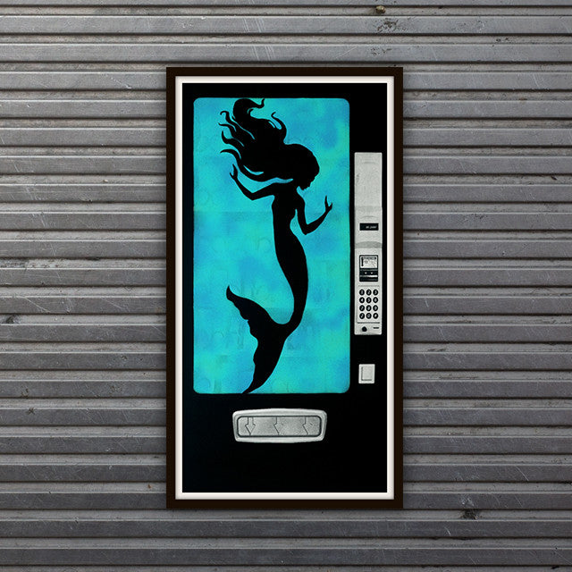 Mermaid in the Machine Limited Edition Print -  Paper and Fabric