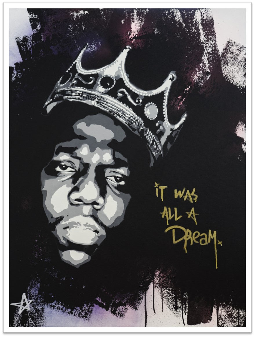 It Was All A Dream (Biggie) Limited Edition Print – Paper and Fabric