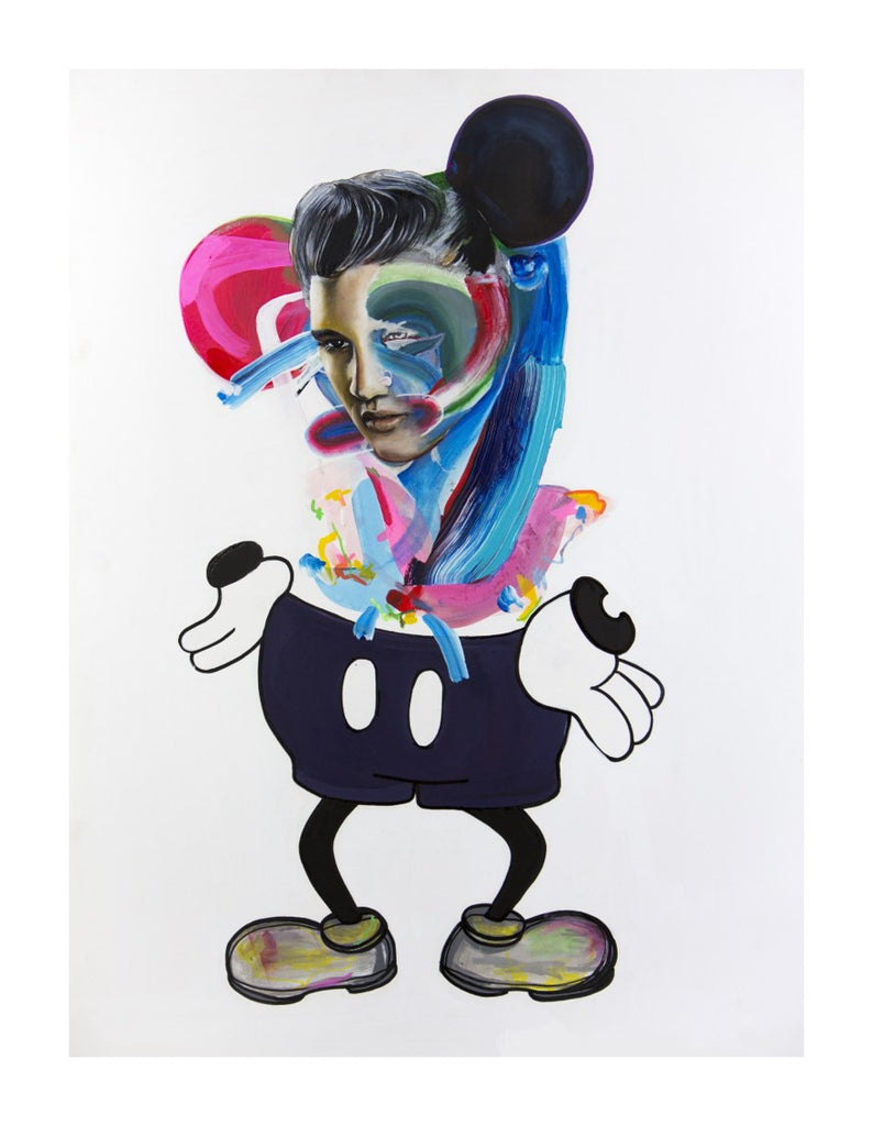"Mickey, There's A Clean Up on Aisle Mid-Century Post-Modernism" Limited Edition Print -  Paper and Fabric