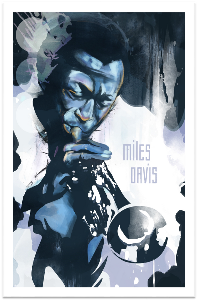 Miles Davis Limited Edition Print -  Paper and Fabric