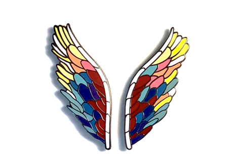 Official Global Angel Wings Pin Set -  Paper and Fabric