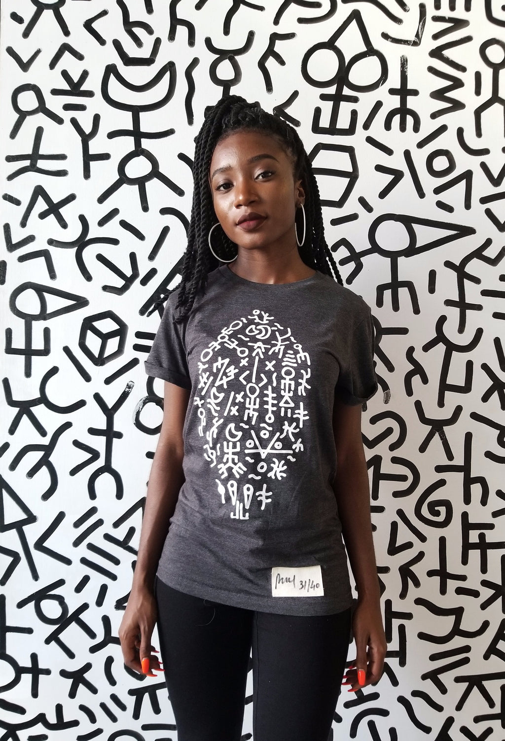 Surf Graffiti Limited Edition Unisex Charcoal Shirt -  Paper and Fabric