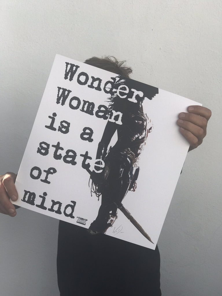 Wonder Woman Limited Edition Print -  Paper and Fabric