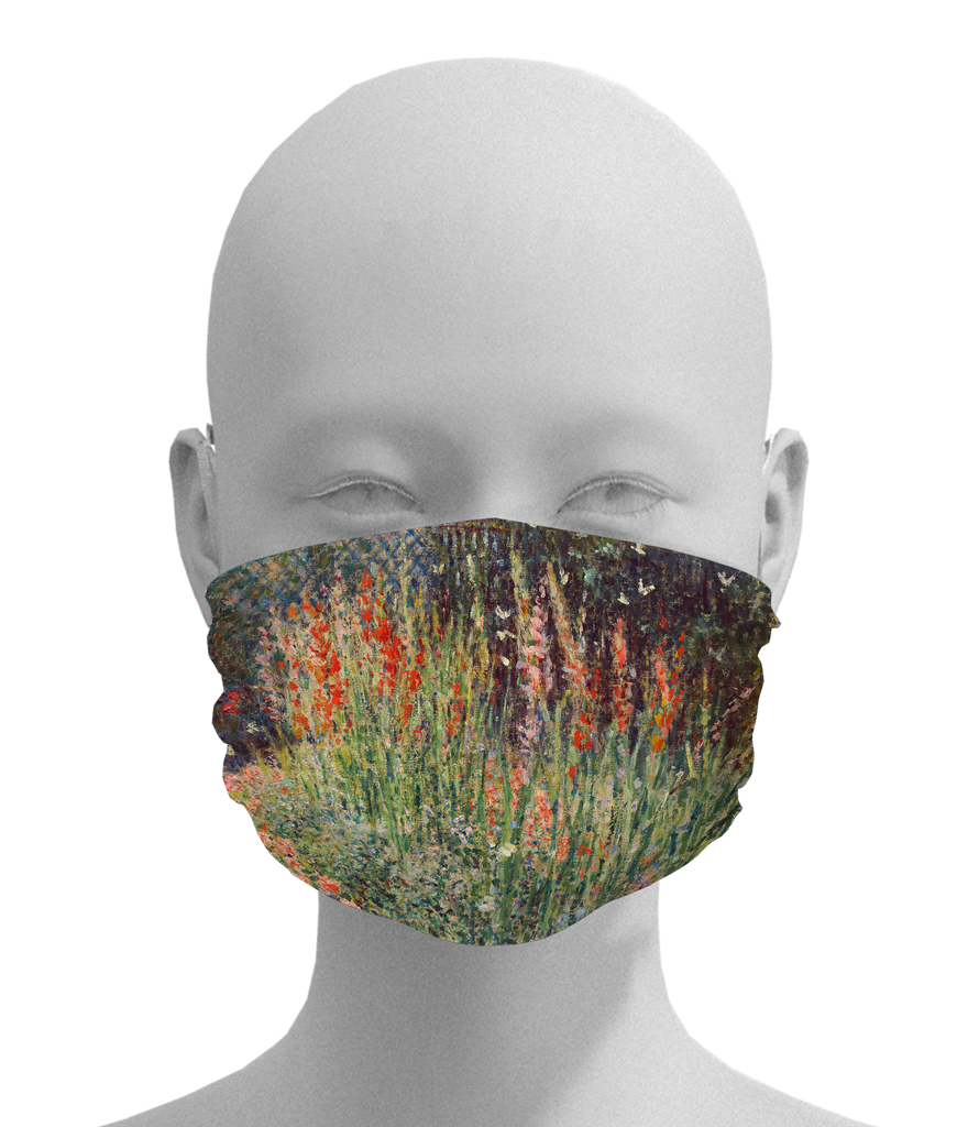 Rounded Flower Bed Mask -  Paper and Fabric