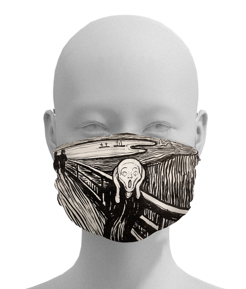 The Scream Mask -  Paper and Fabric