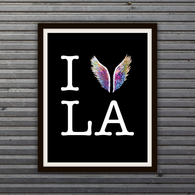 I Fly LA Limited Edition Black Print -  Paper and Fabric