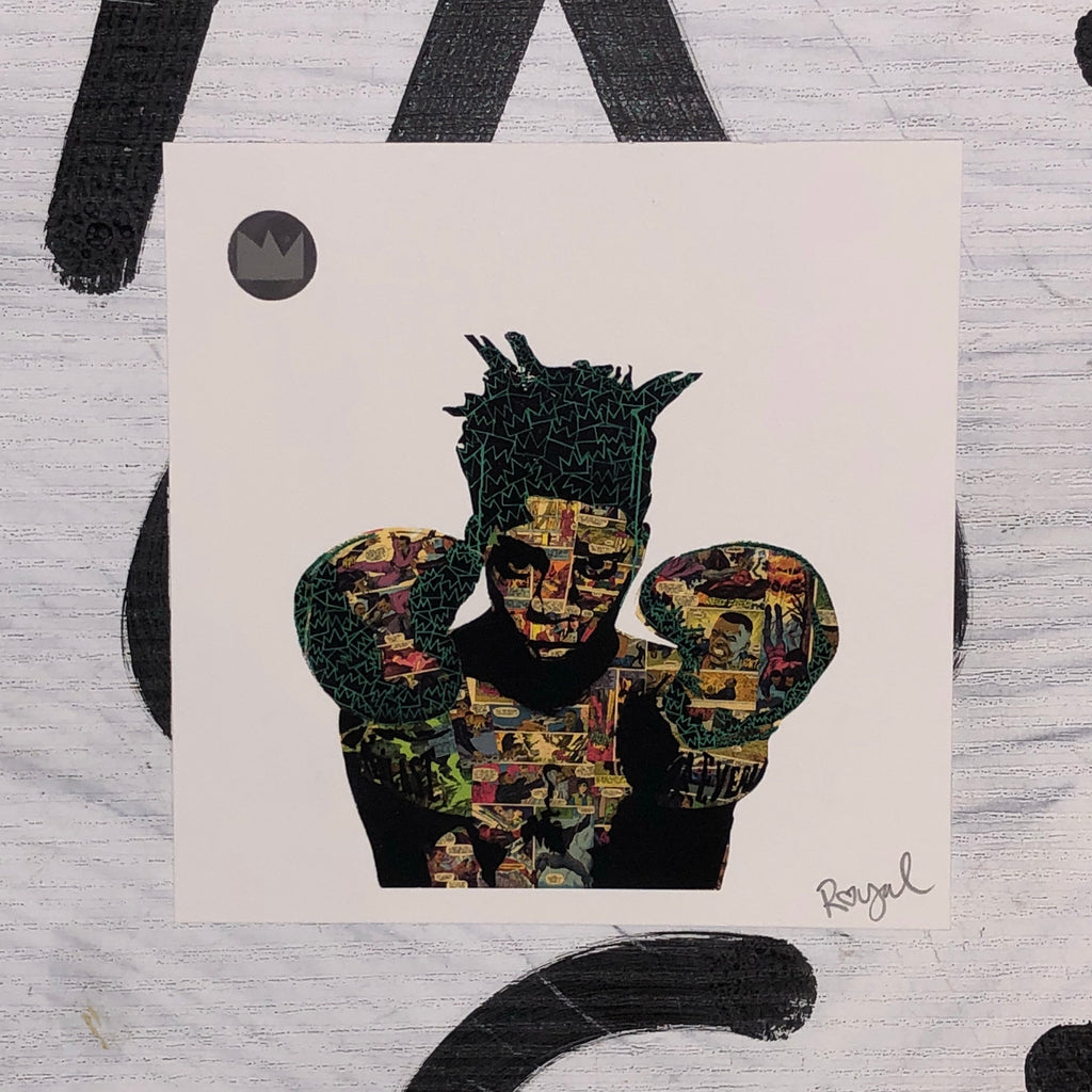 Basquiat Mini Print -  Paper and Fabric