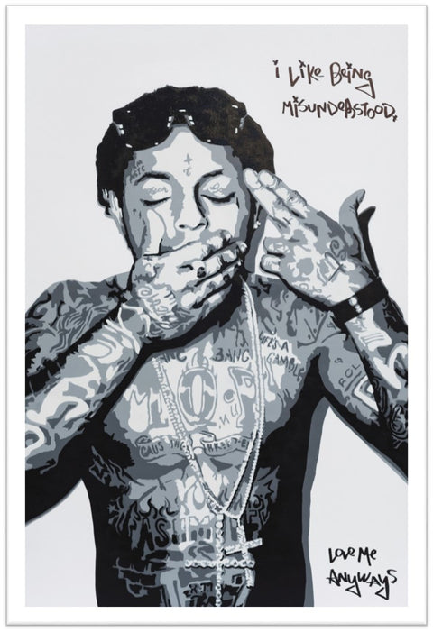 Misunderstood (Lil Wayne) Limited Edition Print -  Paper and Fabric